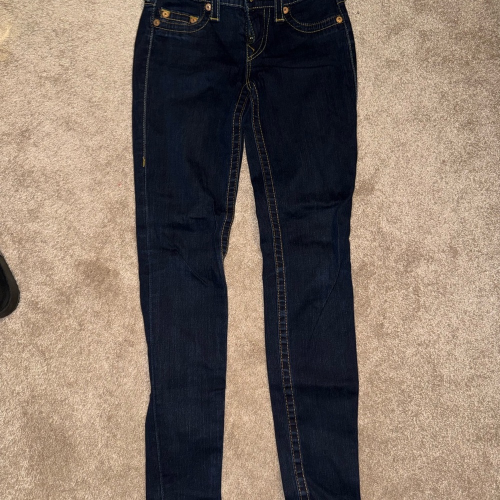 True Religion Women's Dark Indigo Skinny Jeans